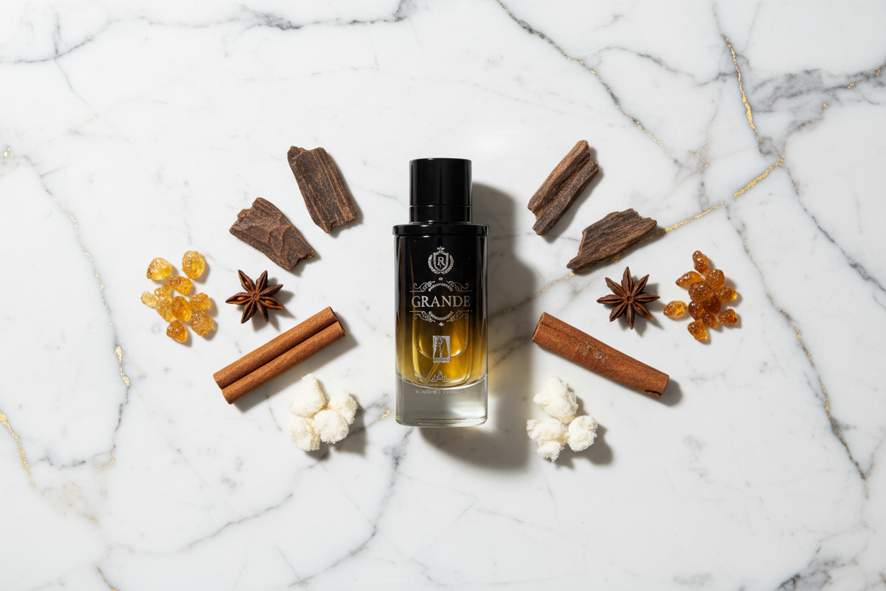 GRANDE with Fragrance Notes on Marble
