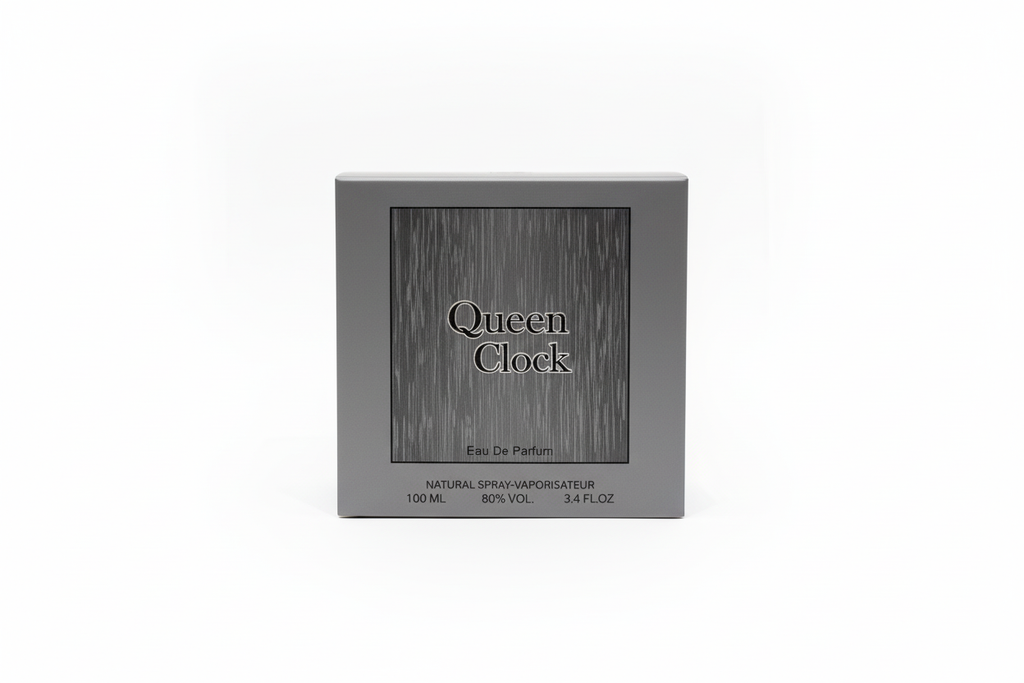 QUEEN CLOCK Box White Background